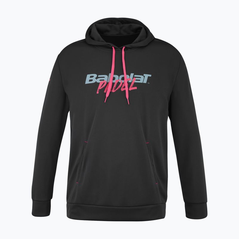 Férfi teniszpulóver Babolat Padel Hood Sweat black/black