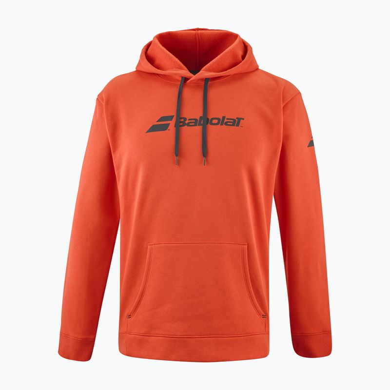 Férfi teniszpulóver Babolat Exercise Hood Sweat fiesta red