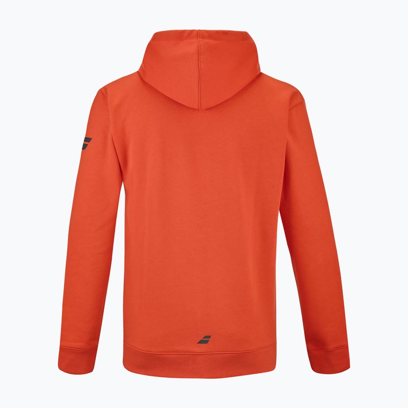 Férfi teniszpulóver Babolat Exercise Hood Sweat fiesta red 2