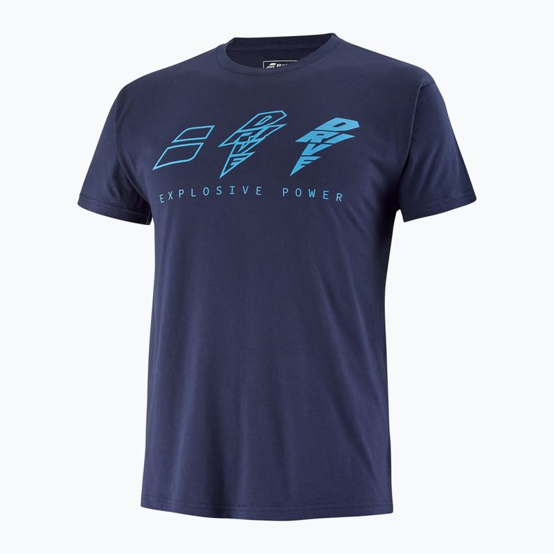 Férfi Babolat Drive Cotton drive drive heritage kék póló 3