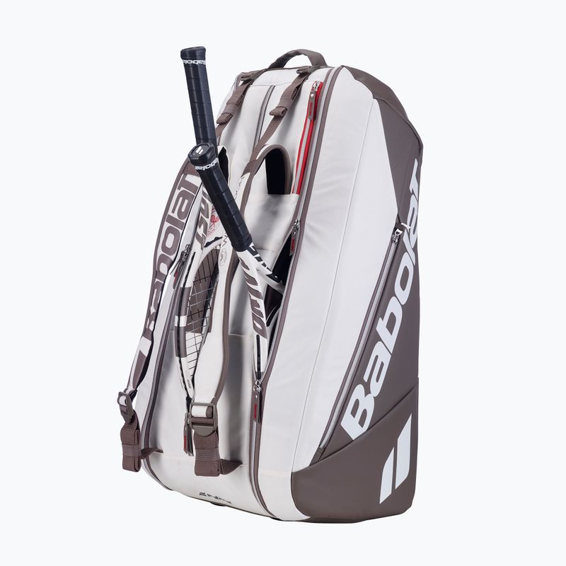 Tenisz táska Babolat RH9 Pure Wimbledon 80 l white/dark beige 3