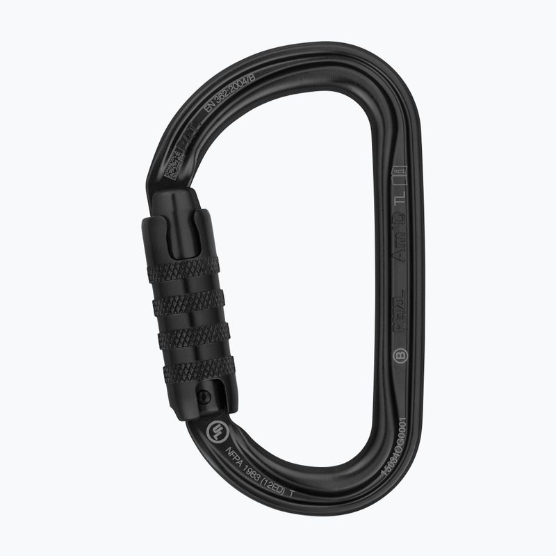 Petzl Am'D Triact-Lock TLN mászókarabiner fekete
