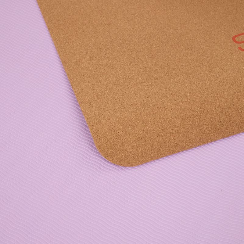 Fitness matrac Sveltus Cork Yoga natural/ lilac 5