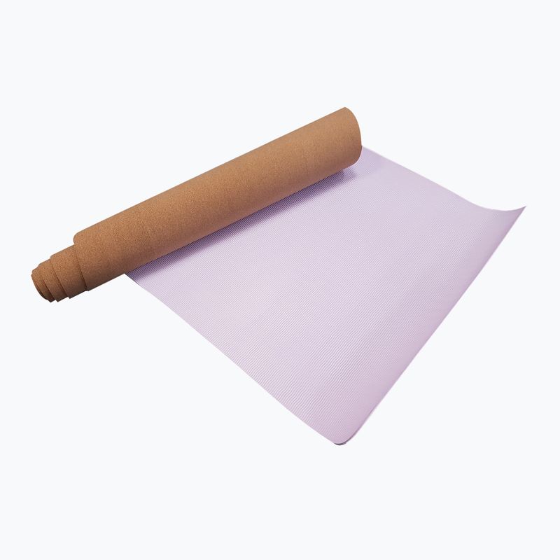 Fitness matrac Sveltus Cork Yoga natural/ lilac 3
