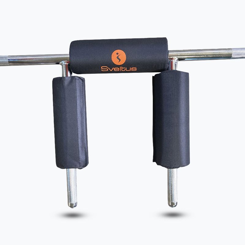 Olimpiai guggolórúd + 2 bilincs Sveltus Safety Squat Bar chrome/black 2