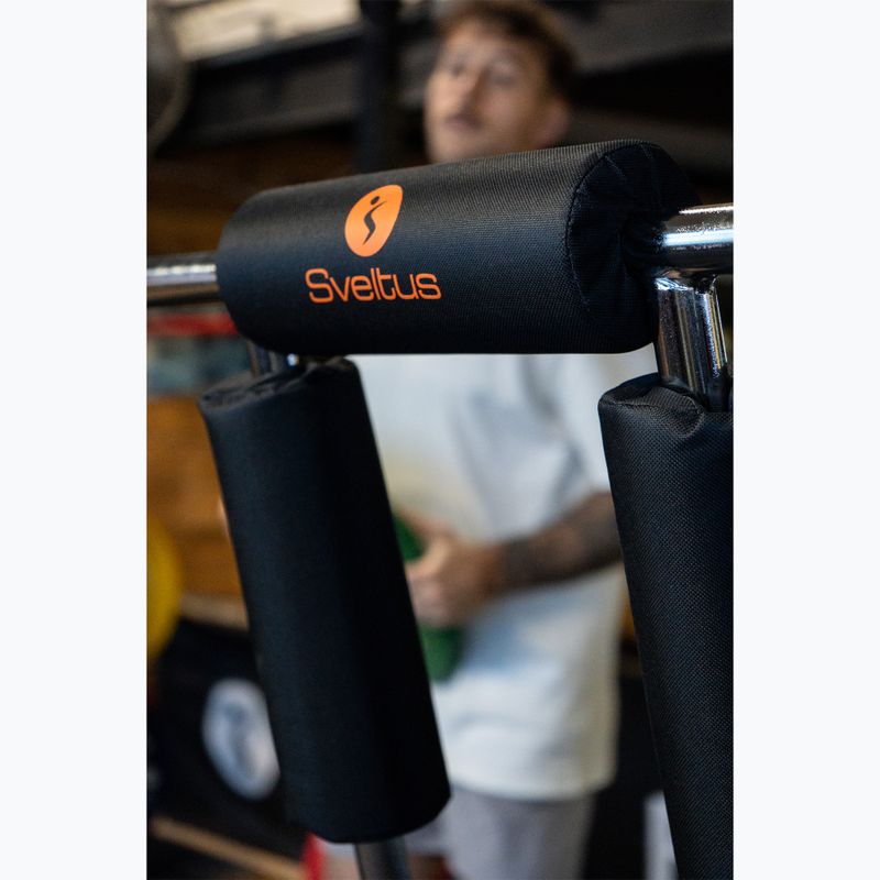 Olimpiai guggolórúd + 2 bilincs Sveltus Safety Squat Bar chrome/black 6