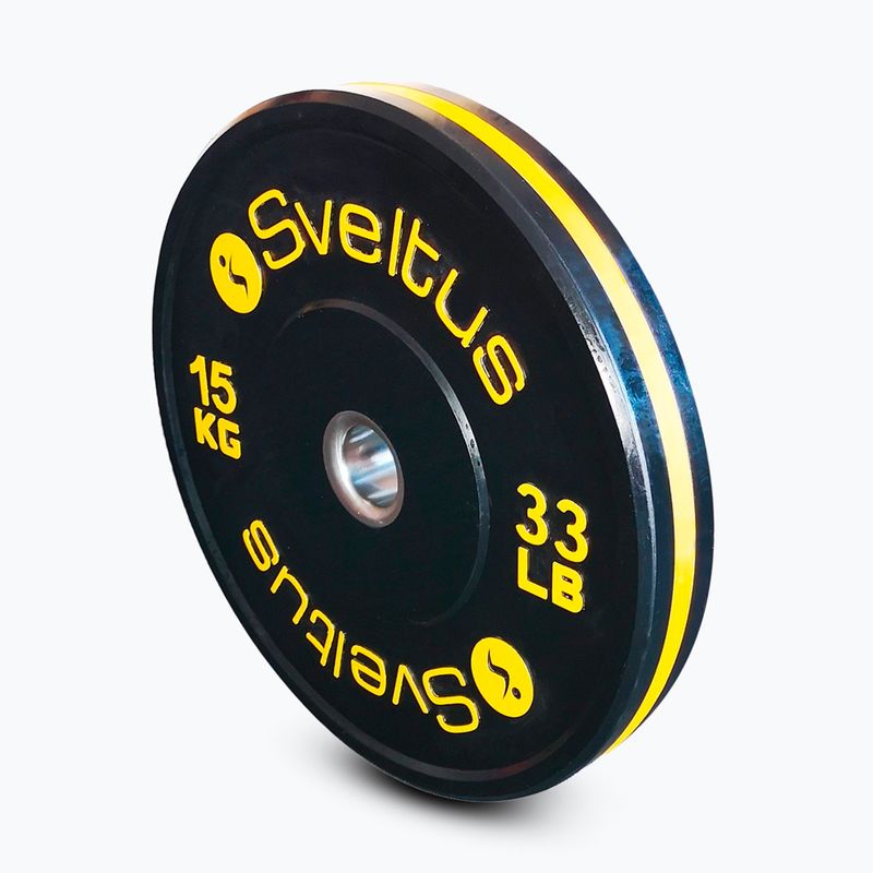 Olimpiai bumper tárcsa Sveltus Training Olympic Disc 15 kg black 2