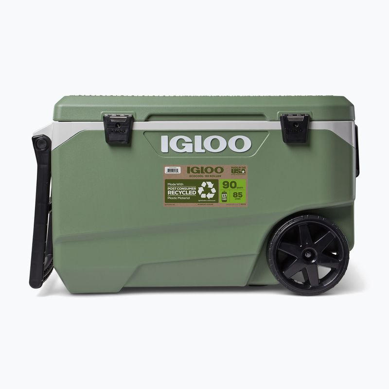 Igloo Ecocool Latitude 90 Qt Roller 85 l vintage zöld túra hűtőszekrény 2