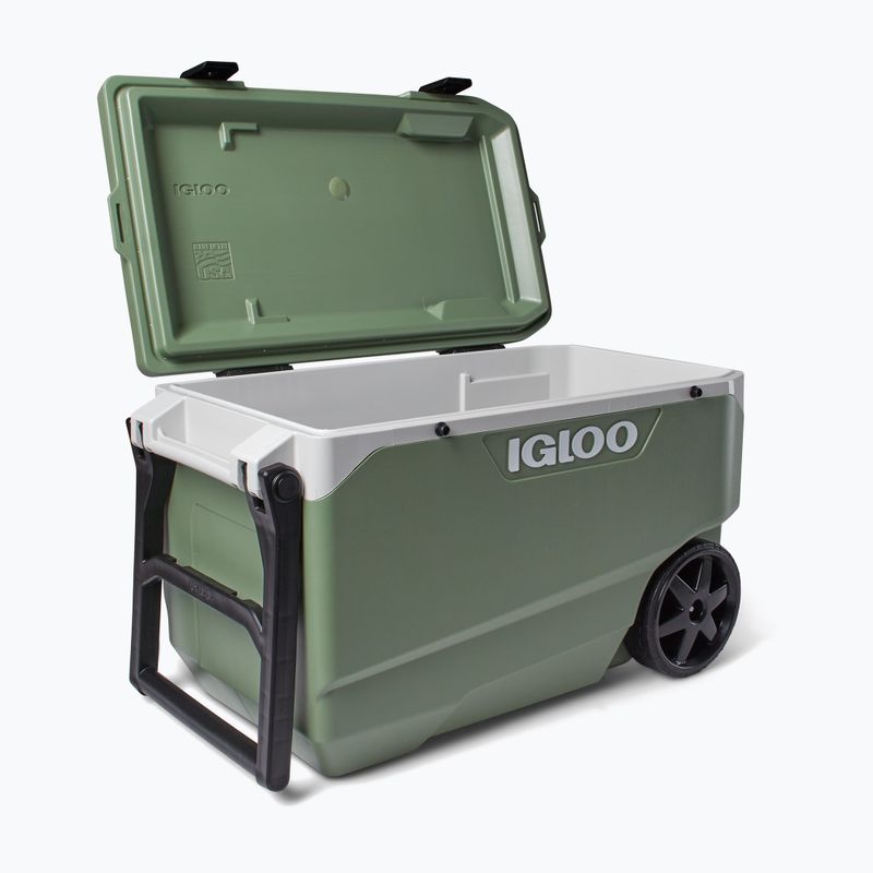 Igloo Ecocool Latitude 90 Qt Roller 85 l vintage zöld túra hűtőszekrény 7