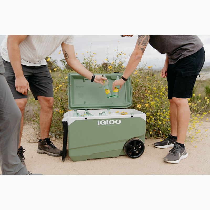 Igloo Ecocool Latitude 90 Qt Roller 85 l vintage zöld túra hűtőszekrény 11