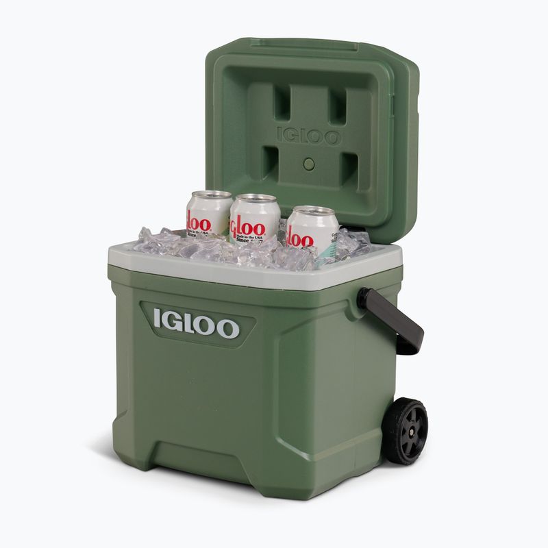 Igloo Ecocool Latitude 16 Qt gurulós túra hűtőszekrény 15 l vintage zöld 11