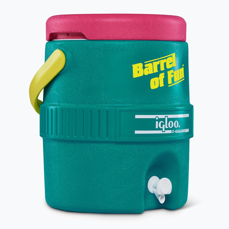Igloo Retro Barrel Of Fun 2 Gallon 7,6 literes sötét jade/bold magenta/livewire sárga víztartály 2