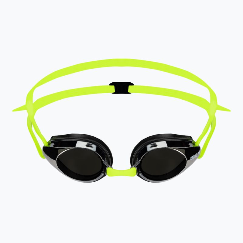 Gyerek úszószemüveg arena Tracks JR Mirror silver/black/fluoyellow 2