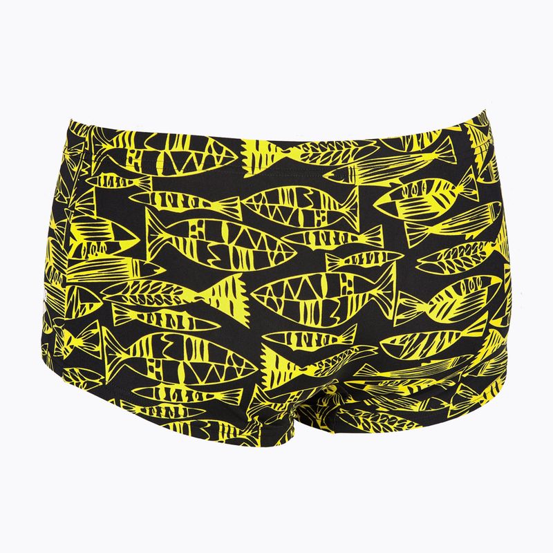 Férfi úszó boxeralsó arena Fisk Low Waist Short fekete és sárga 2A358/53 5