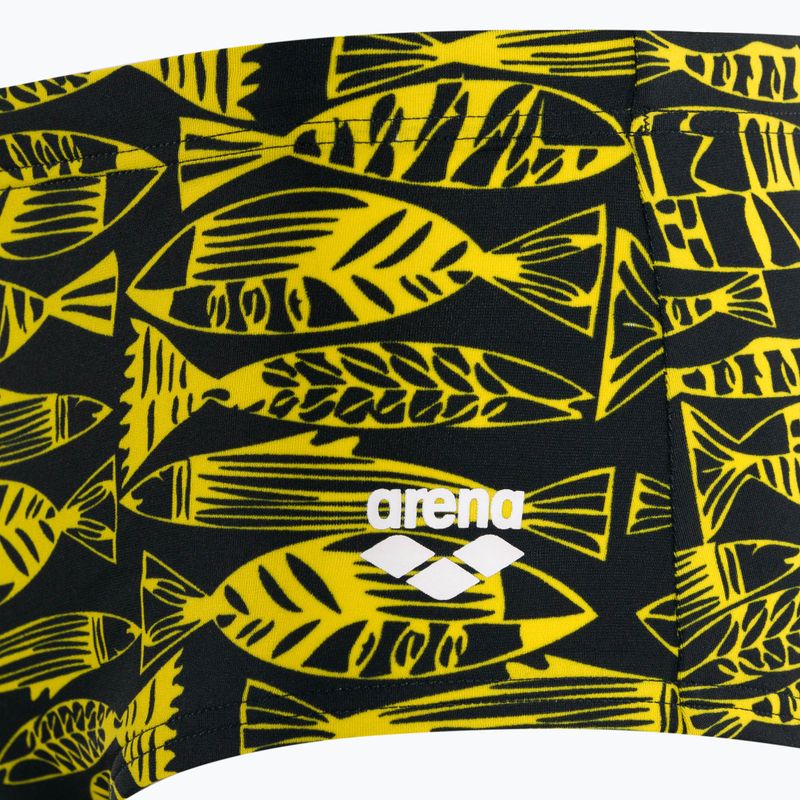 Férfi úszó boxeralsó arena Fisk Low Waist Short fekete és sárga 2A358/53 3