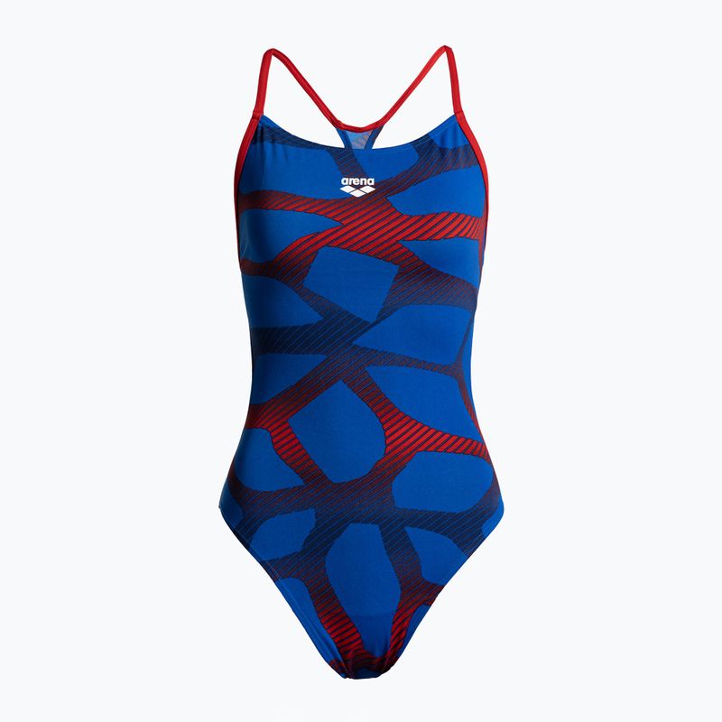 Női egyrészes fürdőruha arena Spider Booster Back One Piece kék 000060/724
