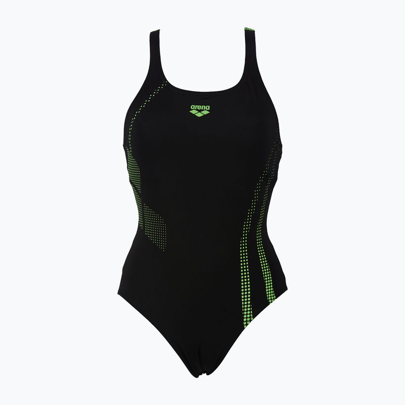 Női egyrészes fürdőruha arena Shadow One Piece fekete/zöld 000088/506 4