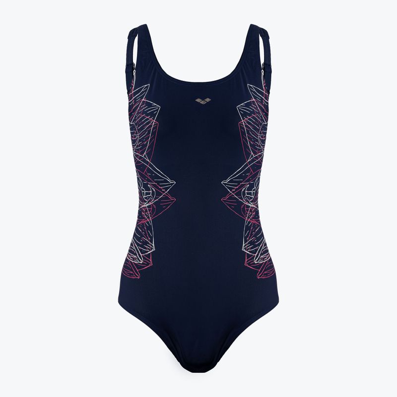 Női egyrészes fürdőruha arena Amber Wing Back One Piece tengerészkék 001260
