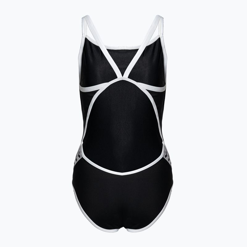Női egyrészes fürdőruha arena Team Stripe Super Fly Back One Piece fekete 001195/501 2
