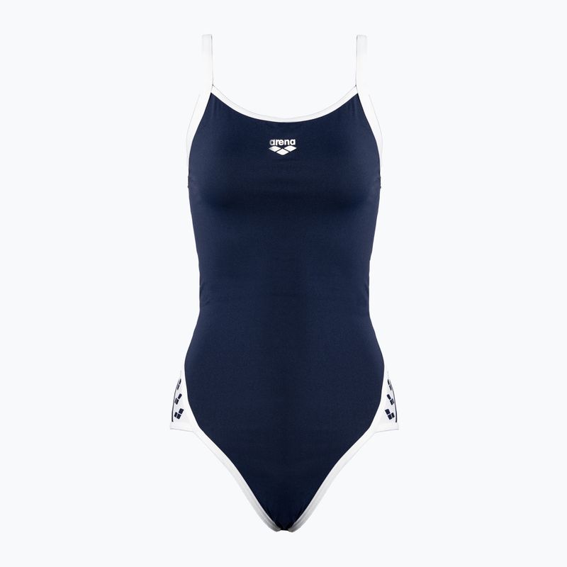 Női egyrészes fürdőruha arena Team Stripe Super Fly Back One Piece tengerészkék 001195/701