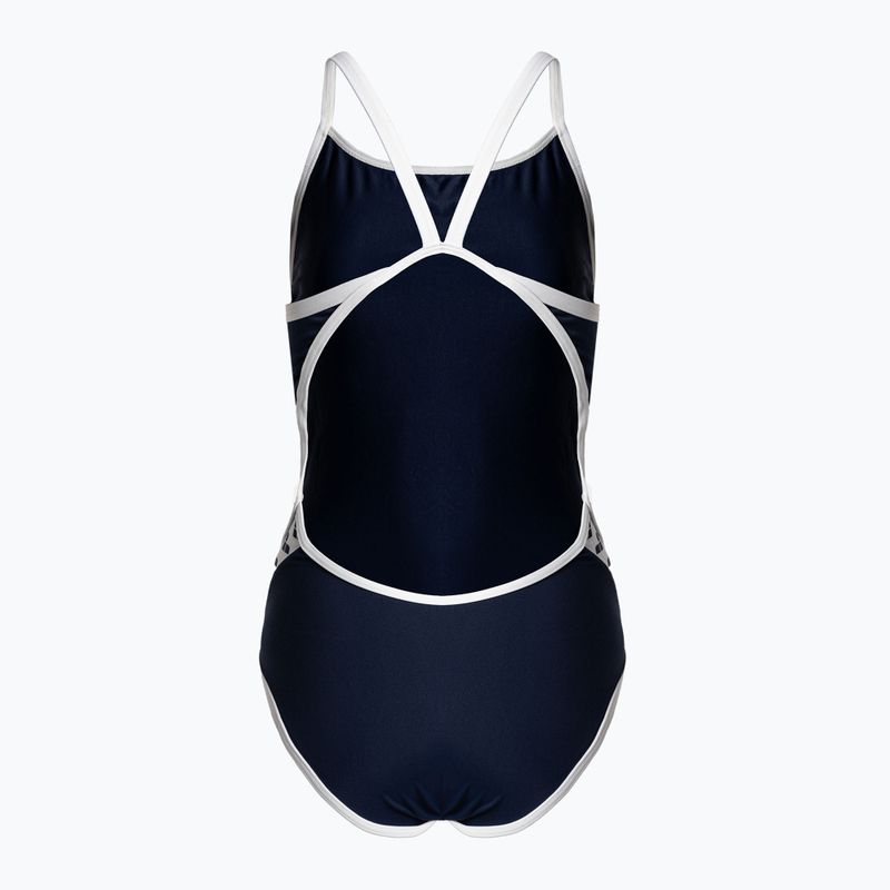 Női egyrészes fürdőruha arena Team Stripe Super Fly Back One Piece tengerészkék 001195/701 2