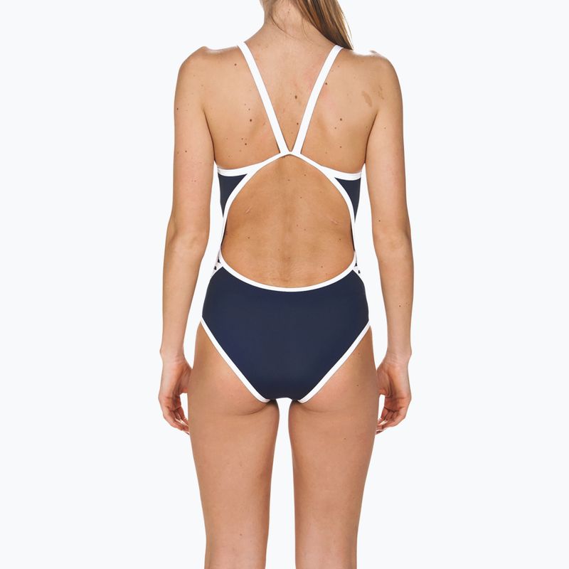 Női egyrészes fürdőruha arena Team Stripe Super Fly Back One Piece tengerészkék 001195/701 6