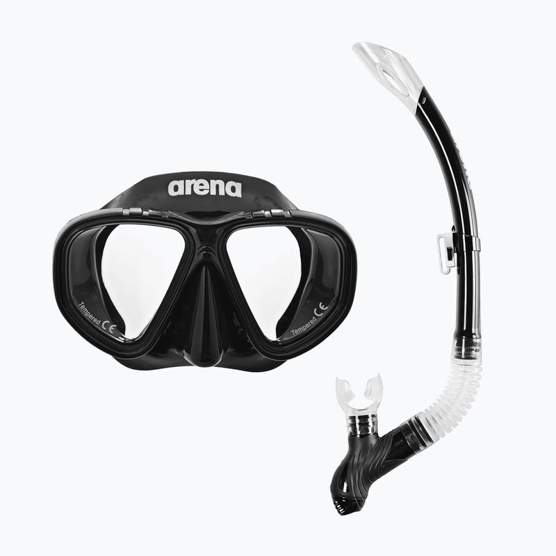 Arena Premium Snorkeling Set fekete/tiszta/fekete