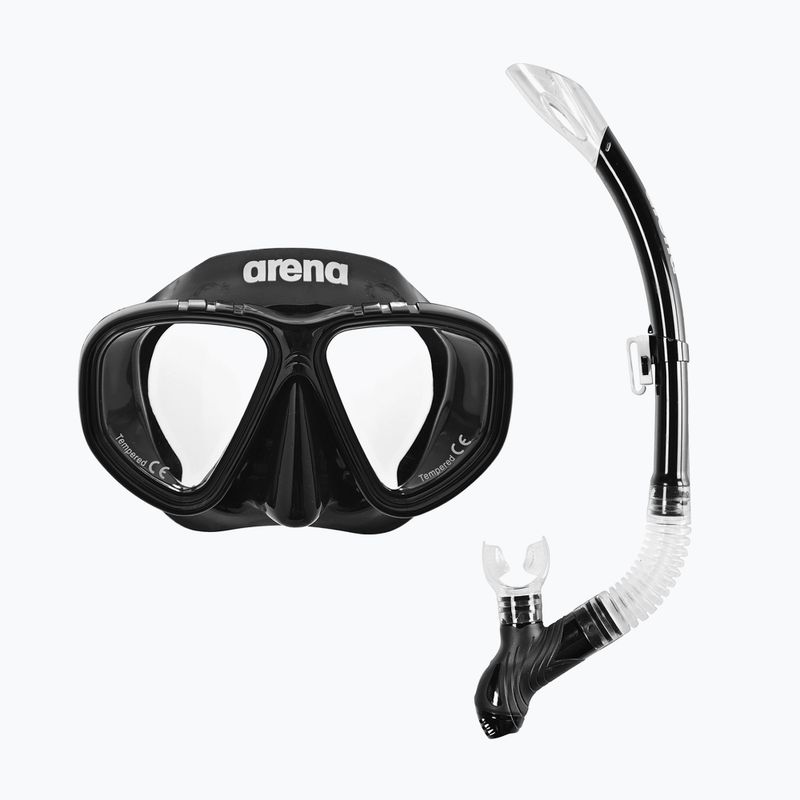 Arena Prémium gyermek snorkeling szett Jr fekete/tiszta/fekete