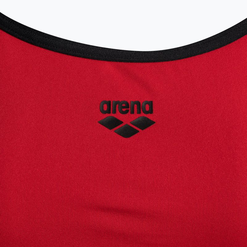 Női fürdőruha arena Team Stripe Super Fly Back egyrészes piros/fekete 001195/415 3
