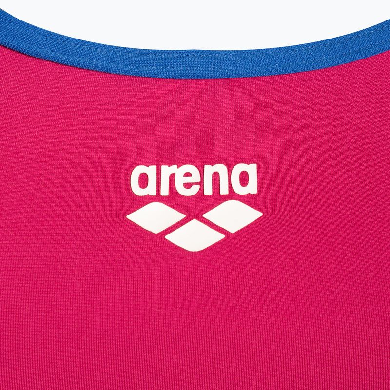 Női egyrészes fürdőruha arena Team Stripe Super Fly Back One Piece rózsaszín 001195/970 3