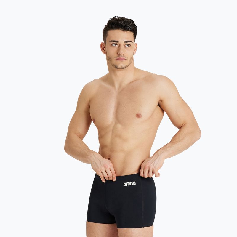 Úszóbokszerek Arena Team Swim Short Solid black/white 4