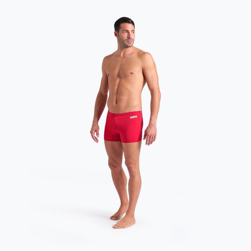 Férfi úszó boxer nadrág arena Team Swim Short Solid red/white 5