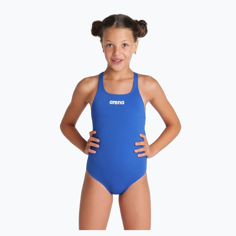 Arena Team Swim Pro Solid királyi/fehér egyrészes gyermek fürdőruha 5