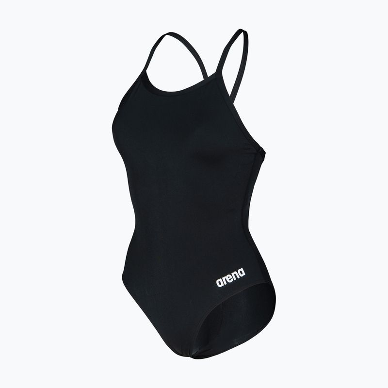 Női egyrészes fürdőruha Arena Team Light Drop Solid black/white 3
