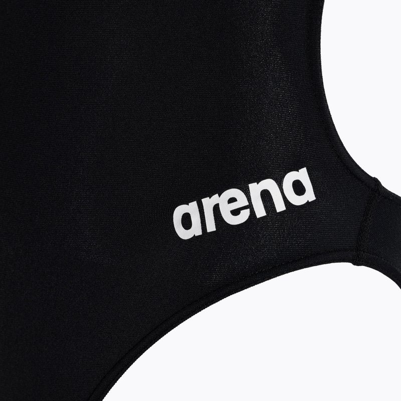 Gyerek egyrészes fürdőruha arena Team Challenge Solid black/white 3