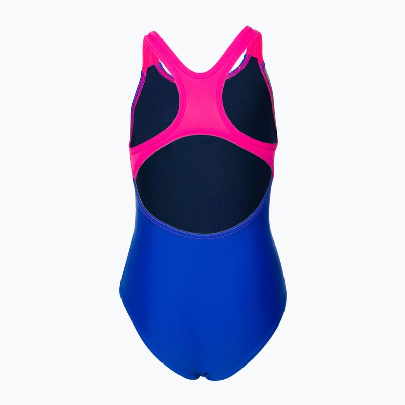 Gyermek egyrészes fürdőruha Arena Pro Back Placement kék-zöld 005088 2