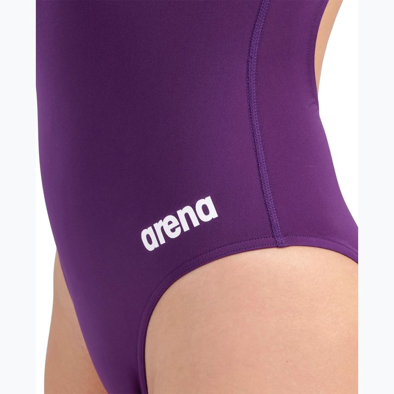 Női egyrészes fürdőruha Arena Team Light Drop Solid plum/white 9