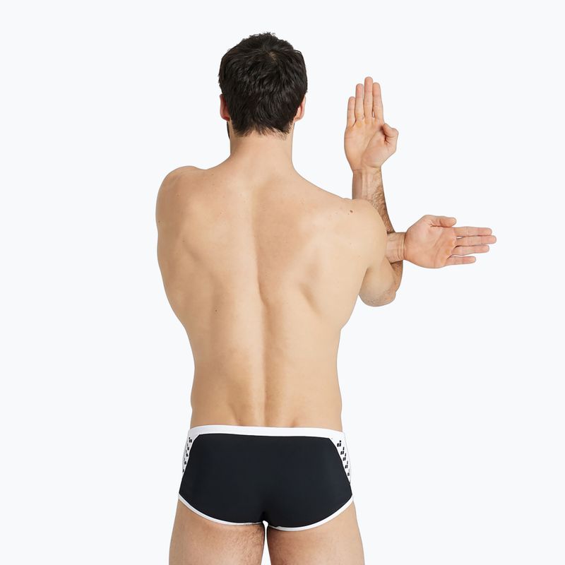 Férfi arena Icons Swim Alacsony derekú rövid egyszínű fekete 005046/501 fürdőnadrág 7