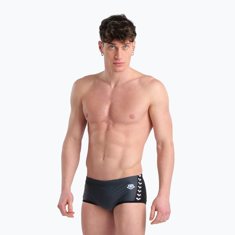 Férfi úszónadrág arena Icons Swim Alacsony derekú rövid panel szürke 005052 /550 6