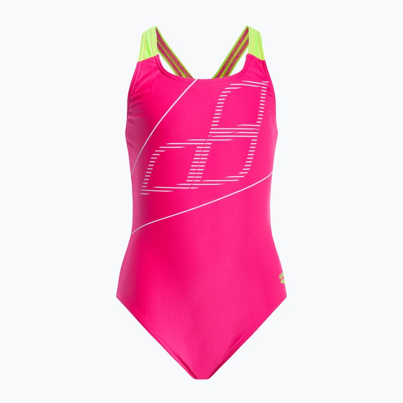 Gyermek egyrészes fürdőruha arena Swim Pro Back Logo rózsaszín 005539/760
