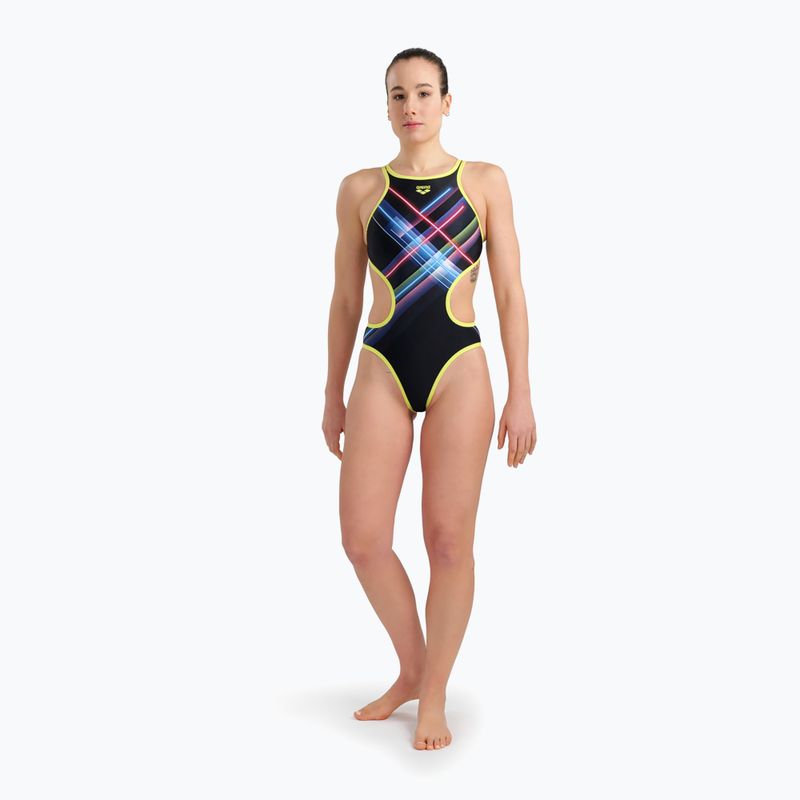 Női egyrészes fürdőruha Arena Tech One Back Placement fekete és színes 005561 4