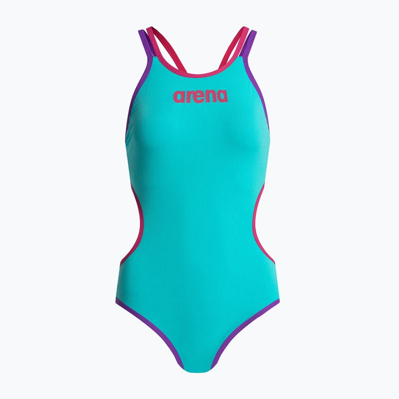 Női egyrészes fürdőruha arena One Double Cross Back One Piece kék 004732/889