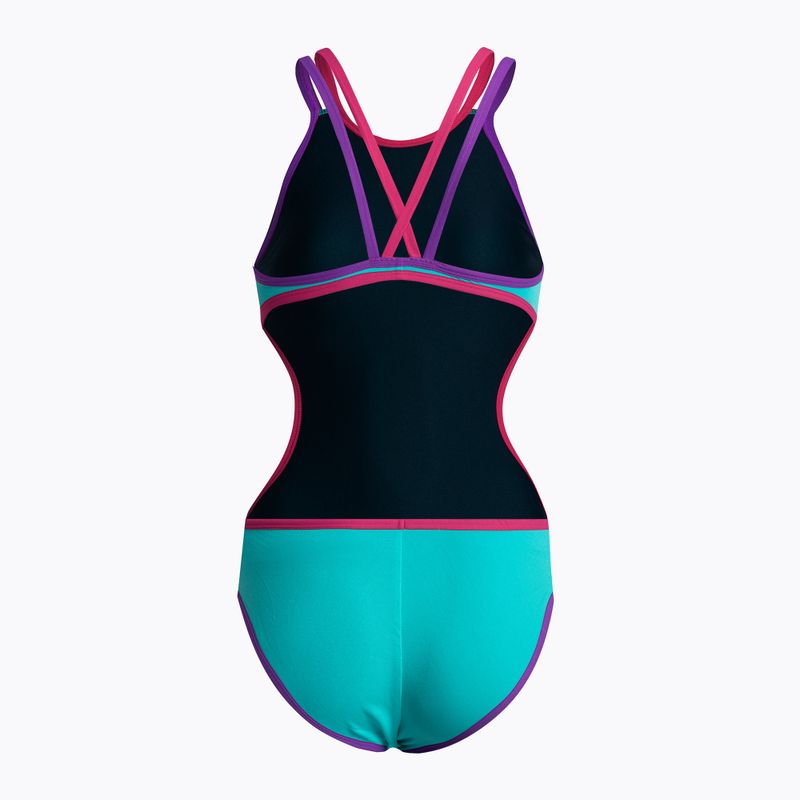 Női egyrészes fürdőruha arena One Double Cross Back One Piece kék 004732/889 2