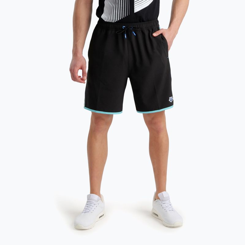 Férfi arena Icons Team Stripe Bermuda Logo edzőnadrág fekete 005652 2