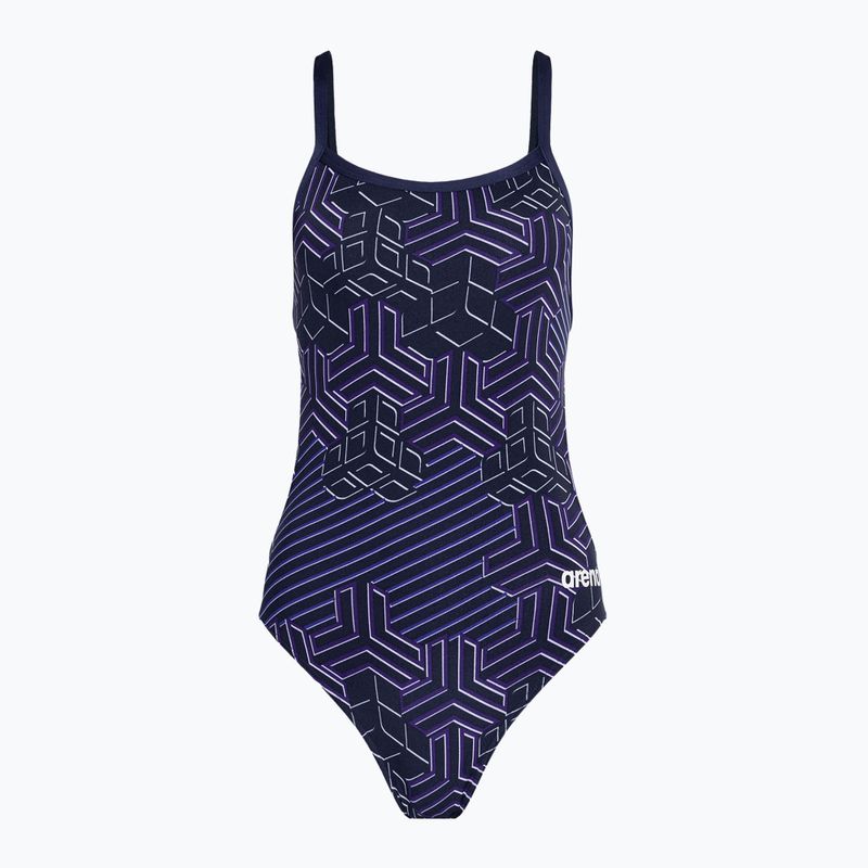 Női egyrészes fürdőruha arena Kikko Pro Challenge Back navy/navy multi