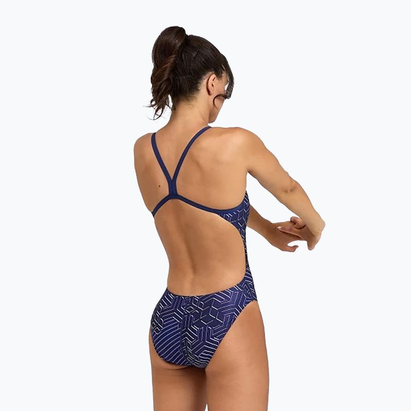 Női egyrészes fürdőruha arena Kikko Pro Challenge Back navy/navy multi 6