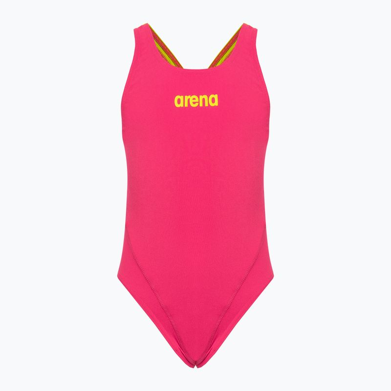 Gyermek egyrészes fürdőruha arena Team Swim Tech Solid piros 004764/960