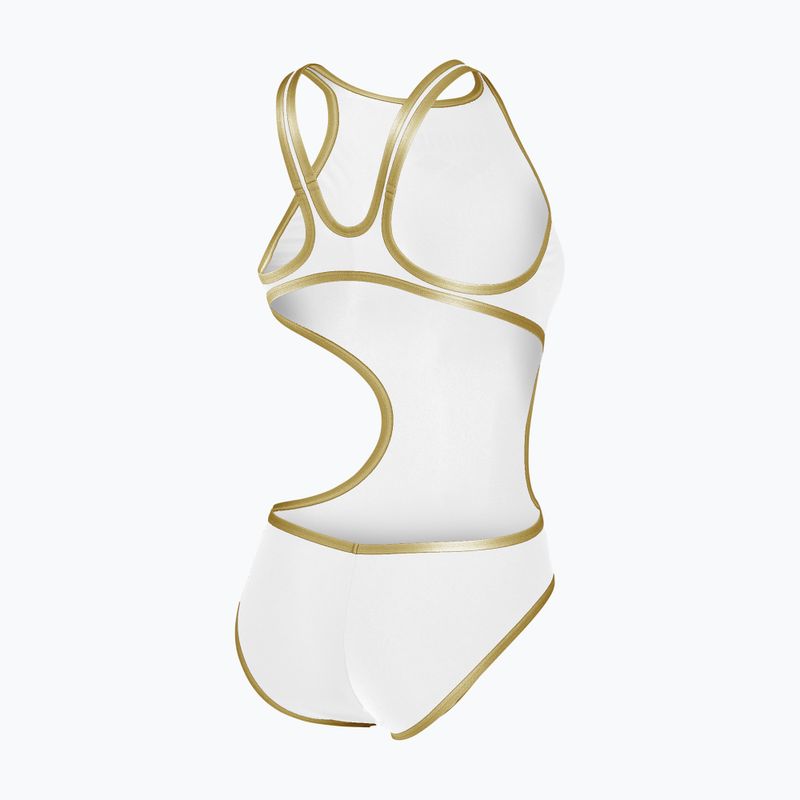 Női egyrészes fürdőruha Arena One Biglogo One Piece white/gold 5