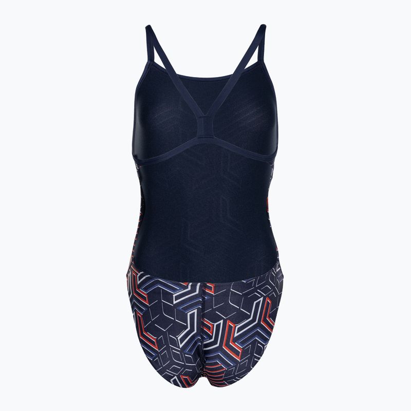 Női egyrészes fürdőruha arena Kikko Pro fürdőruha Challenge Back navy/team redwhiteblue 2