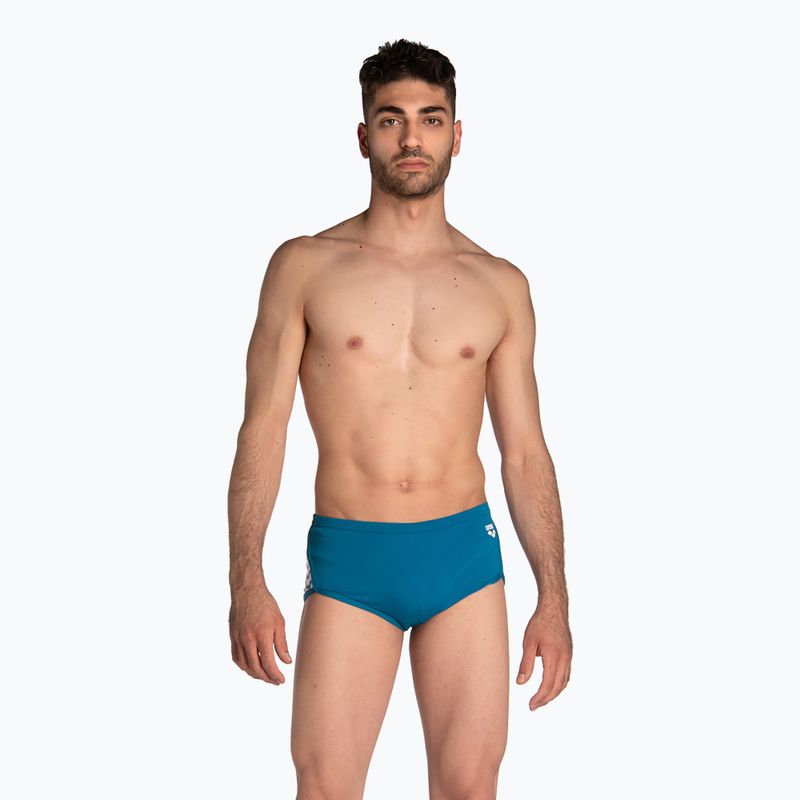 Férfi arena Planet Swim Alacsony derekú rövidnadrág kék kozmó/fehér multi úszó boxeralsó 3